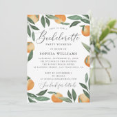 Waterverf citrus bachelorette weekeinde kaart (Staand voorkant)