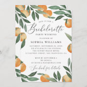 Waterverf citrus bachelorette weekeinde kaart (Voorkant / Achterkant)