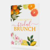 Waterverf Citrus Bruids Brunch Bruiloft Feestje Acryl Bord (Hoek)