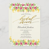 Waterverf Citrus Citroenen Geel Vrijgezellenfeest Kaart (Voorkant / Achterkant)