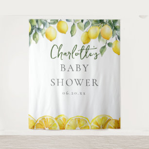 Waterverf Citrus Citrus Baby shower Foto achtergro Wandkleed