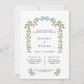 Waterverf Citrus en greenery Rehearsal Dinner Aankondiging (Voorkant)