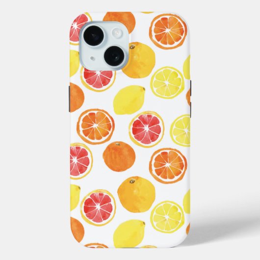 Waterverf Citrus Fruit Pattern Case-Mate iPhone Case (Achterkant)