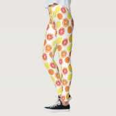 Waterverf Citrus Fruit Pattern Leggings (Links)