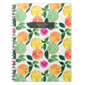 Waterverf Citrus Fruit Pattern Notitieboek (Voorkant)