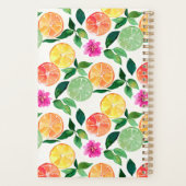 Waterverf Citrus fruits botanisch patroon Planner (Achterkant)