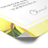 Waterverf citrus lemon - sangria bar poster (Hoek)