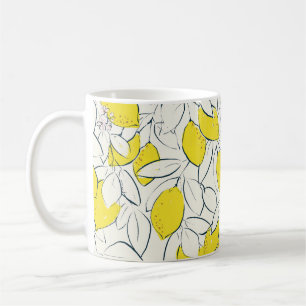Waterverf Citrus Naadloze Patroon Koffiemok