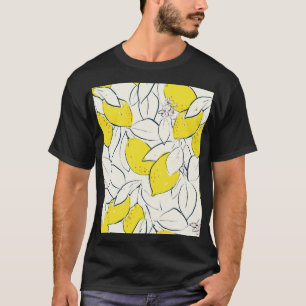 Waterverf Citrus Naadloze Patroon T-shirt