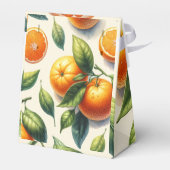 Waterverf Citrus Sinaasappel bladeren bruiloft Bedankdoosjes (Achterkant)