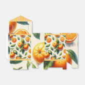 Waterverf Citrus Sinaasappel bladeren bruiloft Bedankdoosjes (Uitgevouwen)