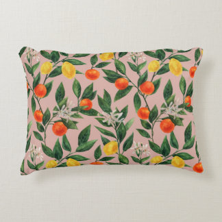 Waterverf Citrus takken Ornament Patroon Accent Kussen