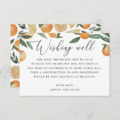 Waterverf citrusbruiloft. Tuingoed Informatiekaartje (Voorkant / Achterkant)