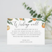 Waterverf citrusbruiloft. Tuingoed Informatiekaartje (Staand voorkant)