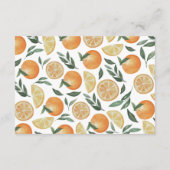 Waterverf citrusbruiloft. Tuingoed Informatiekaartje (Achterkant)