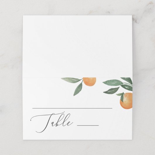 Waterverf citrusbruiloft. Zomerbloementuin (Buitenkant ongevouwen)