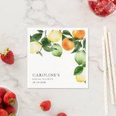 Waterverf Citrusfruit Bruiloftsborrel Servet (Insitu)