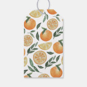 Waterverf citrustuin baby shower dank u cadeaulabel (Achterkant)