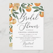 Waterverf citrustuinscriptie vrijgezellenfeest kaart (Voorkant / Achterkant)