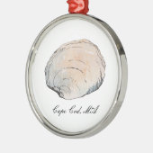 Waterverf Clam Seashell Beach Ornament (Links)