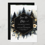 Waterverf Classic Enchanted Forest Wedding Save The Date (Voorkant / Achterkant)