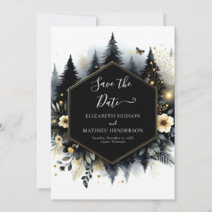 Waterverf Classic Enchanted Forest Wedding Save The Date