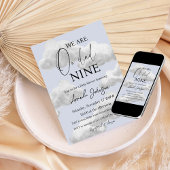 Waterverf Cloud Nine Blue Sky Boy Baby shower Kaart