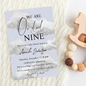 Waterverf Cloud Nine Blue Sky Boy Baby shower Kaart