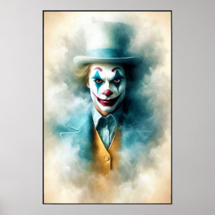 Waterverf Clown die in je Ziel Staart Poster