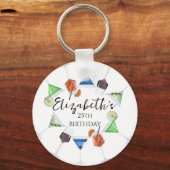 Waterverf cocktail party sleutelhanger (Achterkant)