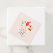 Waterverf cocktail Vrijgezellenfeest Dank u wel Bedankjes Labels (In situ)