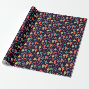 Waterverf cocktails, kleurrijk  motief. cadeaupapier