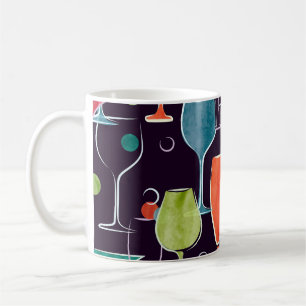 Waterverf cocktails, kleurrijk motief. koffiemok