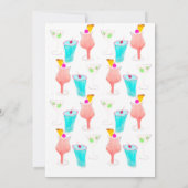 Waterverf Cocktails Vrijgezellenfeest Bachelorette Kaart (Achterkant)