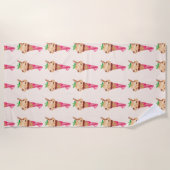 Waterverf Coffee Ice Cream Cone Strandlaken (Voorkant)