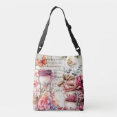 Waterverf collage Crossbody Tas (Achterkant)