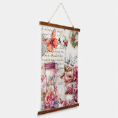 Waterverf collage Hangend Wandkleed (Gebogen)