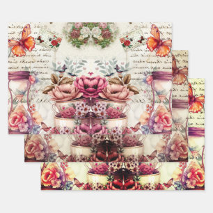 Waterverf collage Inpakpapier Vel