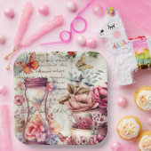  Waterverf collage Papieren Bordje (Feest)