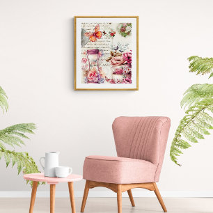  Waterverf collage Poster