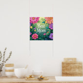 Waterverf Colorful Flowers Poster (Keuken)