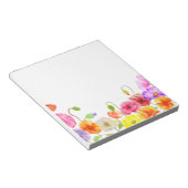 Waterverf Colorful Poppies bloemen Notitieblok (Schuin)