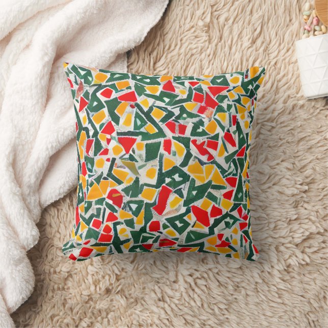 Waterverf Colorful Terrazzo Pattern Kussen (Deken)