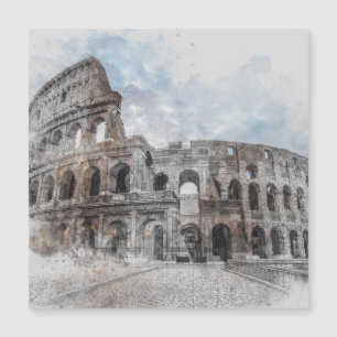 Waterverf Colosseum Rome Italië Kunst –  Rome