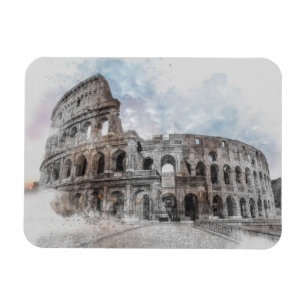 Waterverf Colosseum Rome Italië Magneet