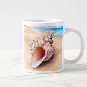Waterverf Conch Shell op het strand Extra Grote Beker (Rechts)