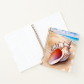 Waterverf Conch Shell op het strand Journal Notitieboek (Binnen)