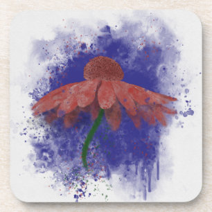 Waterverf Coneflower Bier Onderzetter