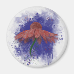 Waterverf Coneflower Magneet