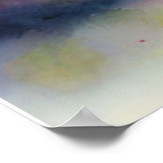 Waterverf Confetti Explosion Birthday Banne Poster (Hoek)